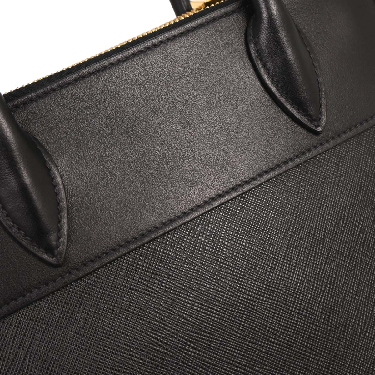 Prada Black Leather Paradigme 2way Shoulder Tote Handbag