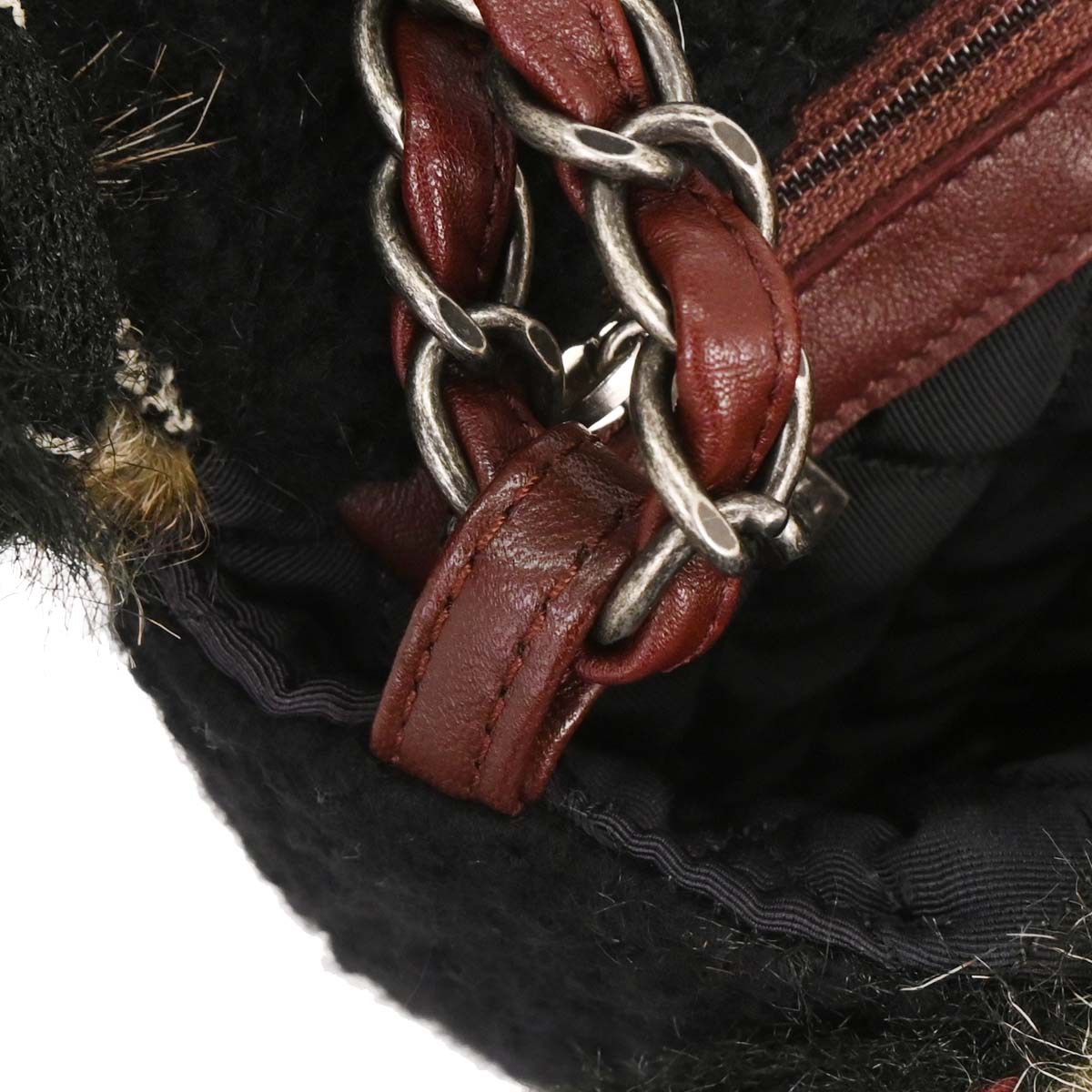 Chanel * Brown Faux Fur Jumbo Classic Flap Shoulder Bag