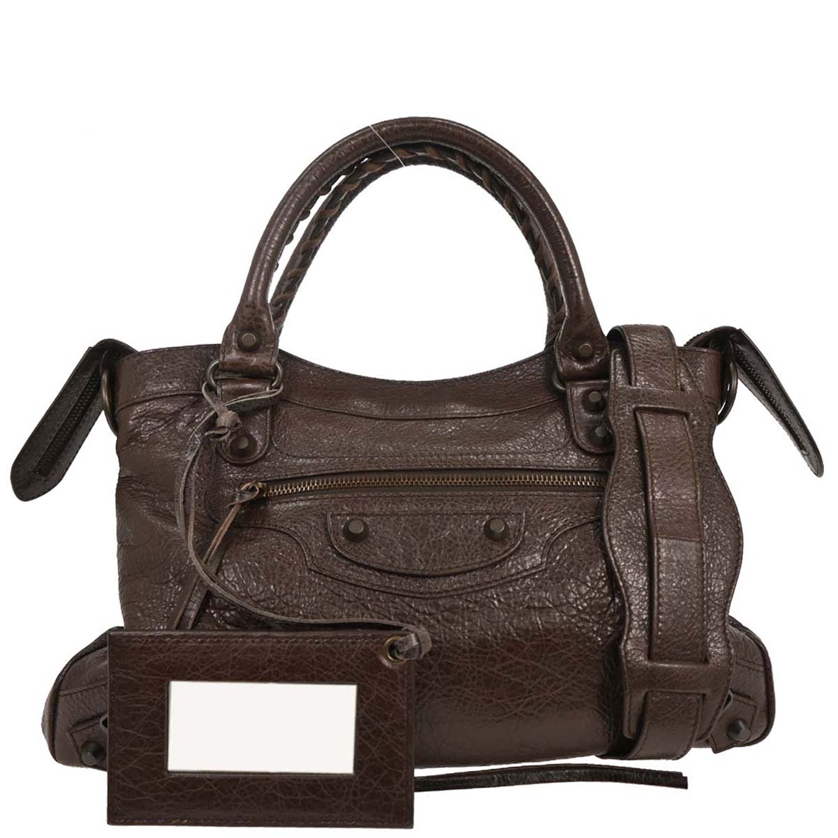 Balenciaga Brown The Town 2way Shoulder Handbag