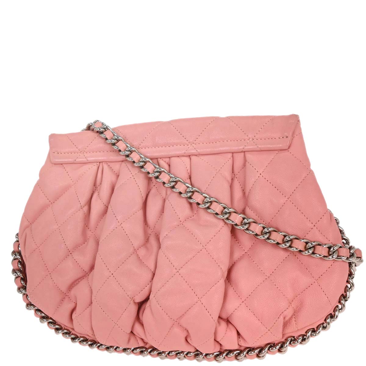 Chanel 2013-2014 Pink Calfskin Around Chain Shoulder Bag