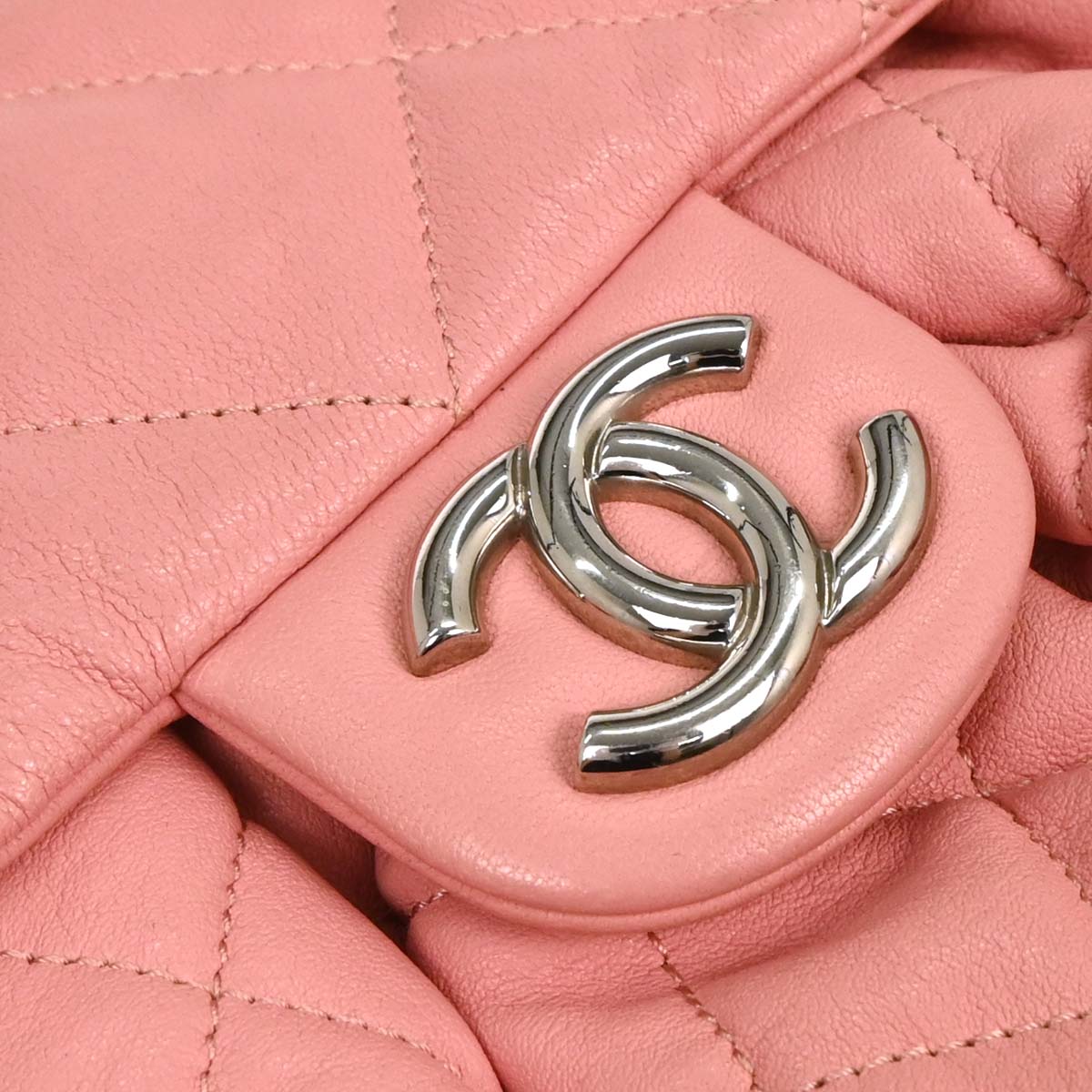 Chanel 2013-2014 Pink Calfskin Around Chain Shoulder Bag