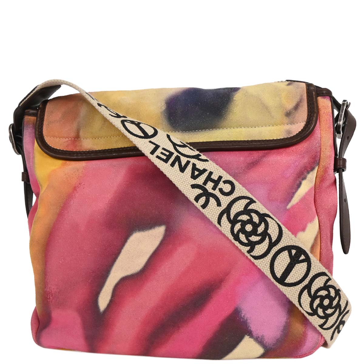 Chanel Yellow Suede Flap Shoulder Bag