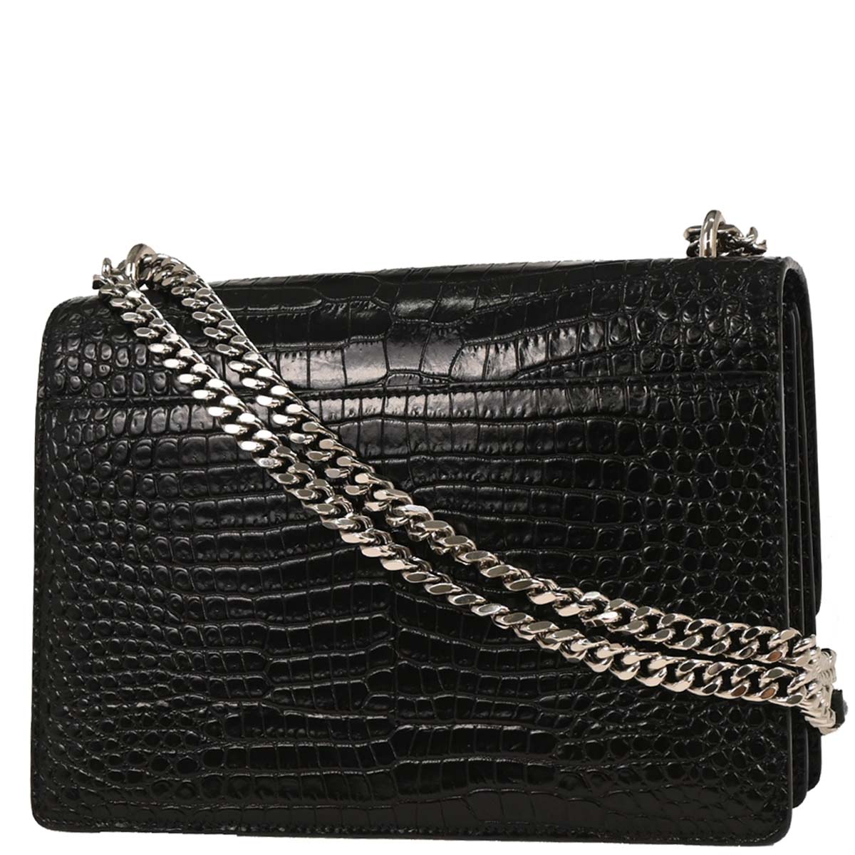 Saint Laurent * Black Leather Sunset Shoulder Bag