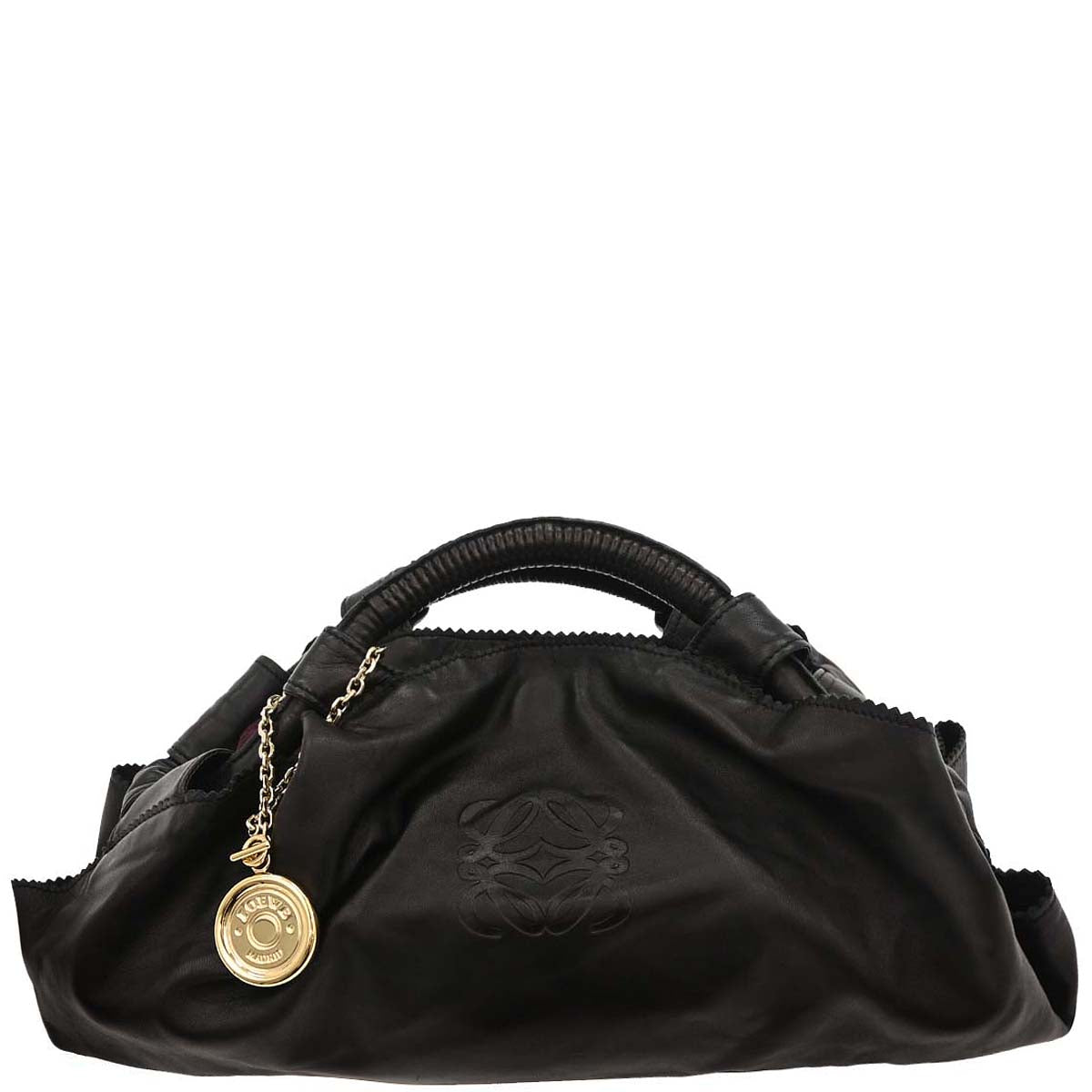 Loewe Black Lambskin Nappa Aire Tote Handbag