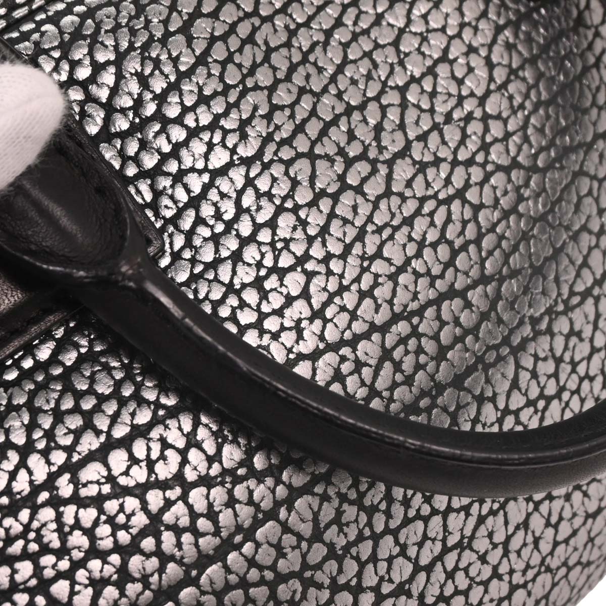 Loewe Silver Black Amazona 28 Handbag