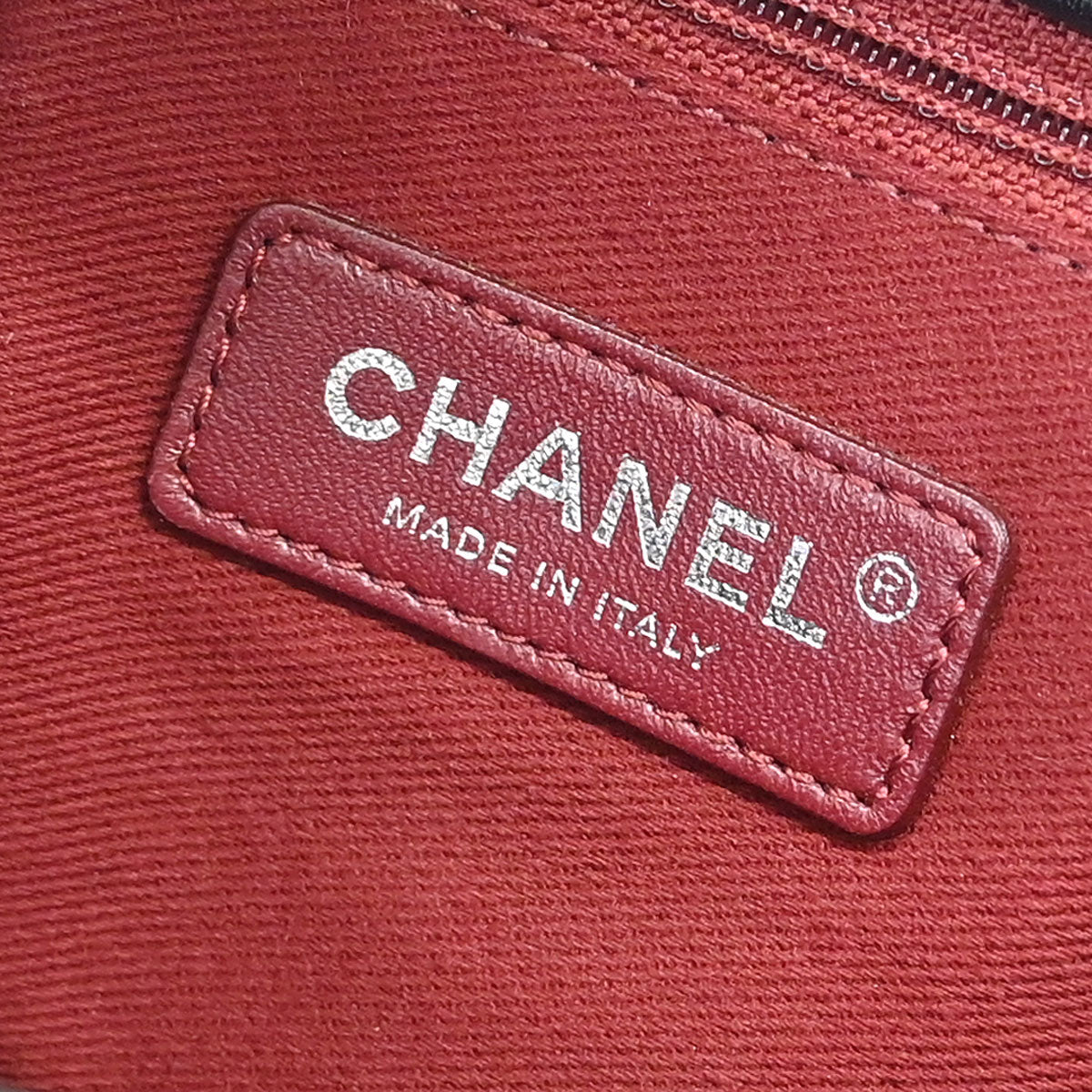 Chanel Black Calfskin Chevron Tote 2way Shoulder Handbag