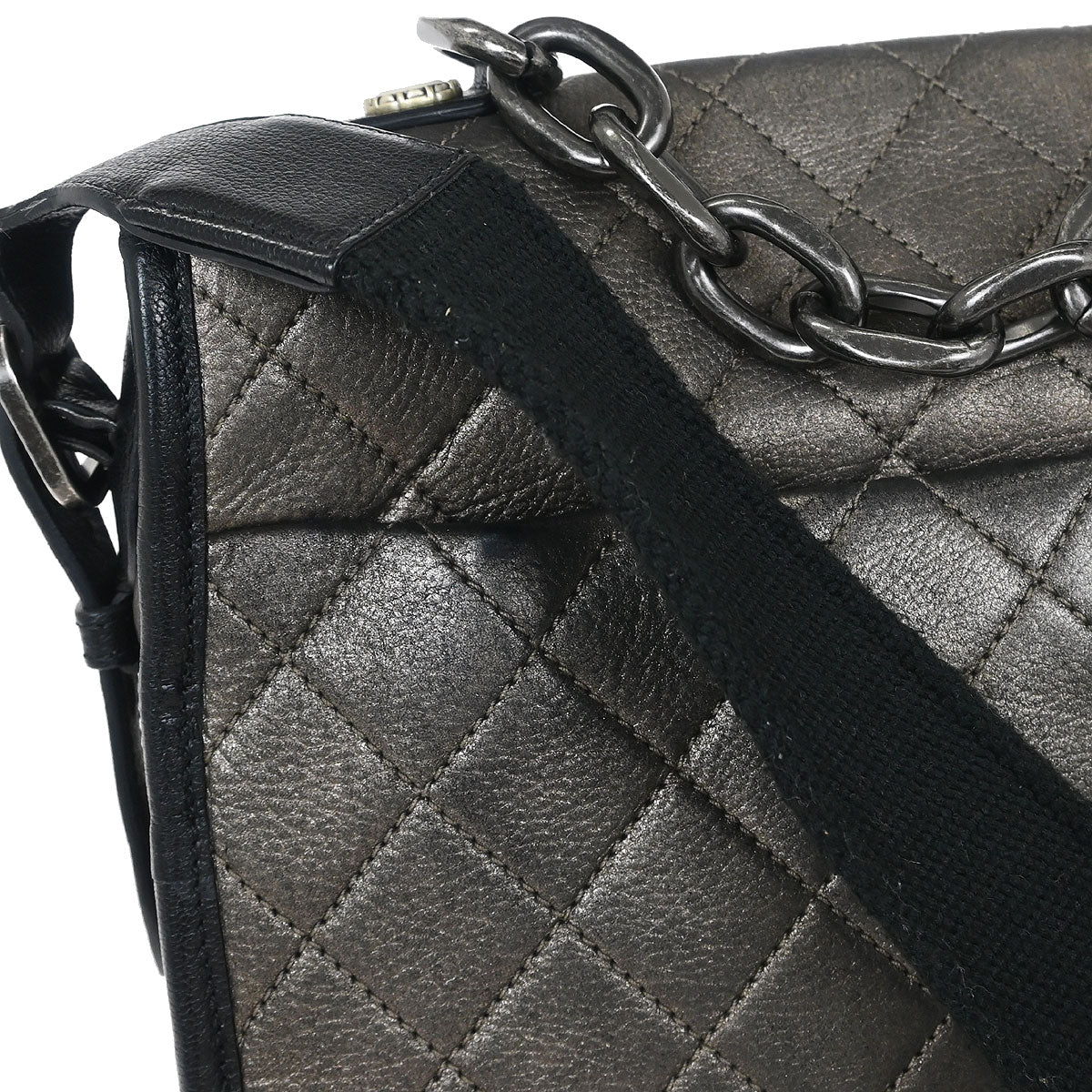 Chanel * 2015-2016 Black Faux Fur Dallas Collection Bag 2way Handbag