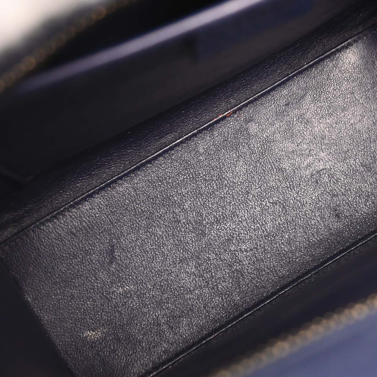 Celine Navy Leather Nano Luggage 2way Shoulder Tote Bag