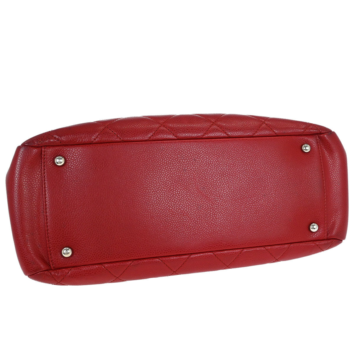 Chanel 2012-2013 Red Caviar Timeless CC Chain Tote Bag