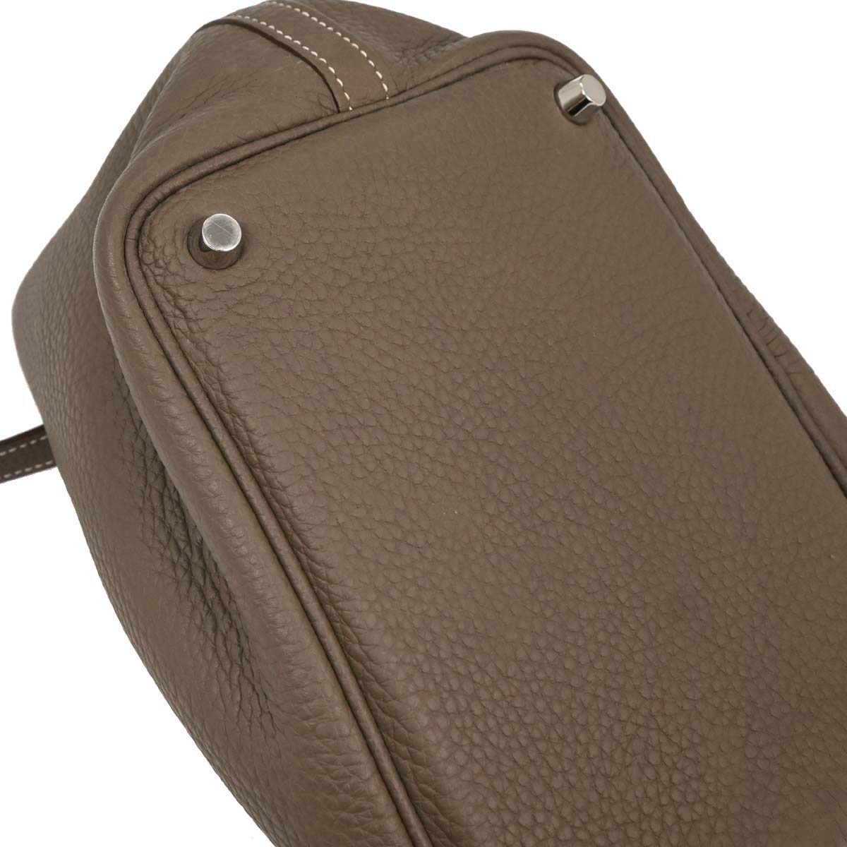 Hermes Etoupe Taurillon Clemence Picotin Lock 18 PM Handbag