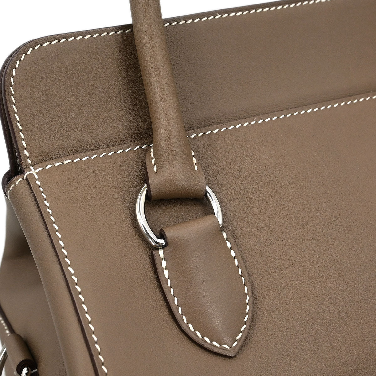 Hermes Etoupe Gray Veau Evercalf Toolbox 26 2way Shoulder Handbag