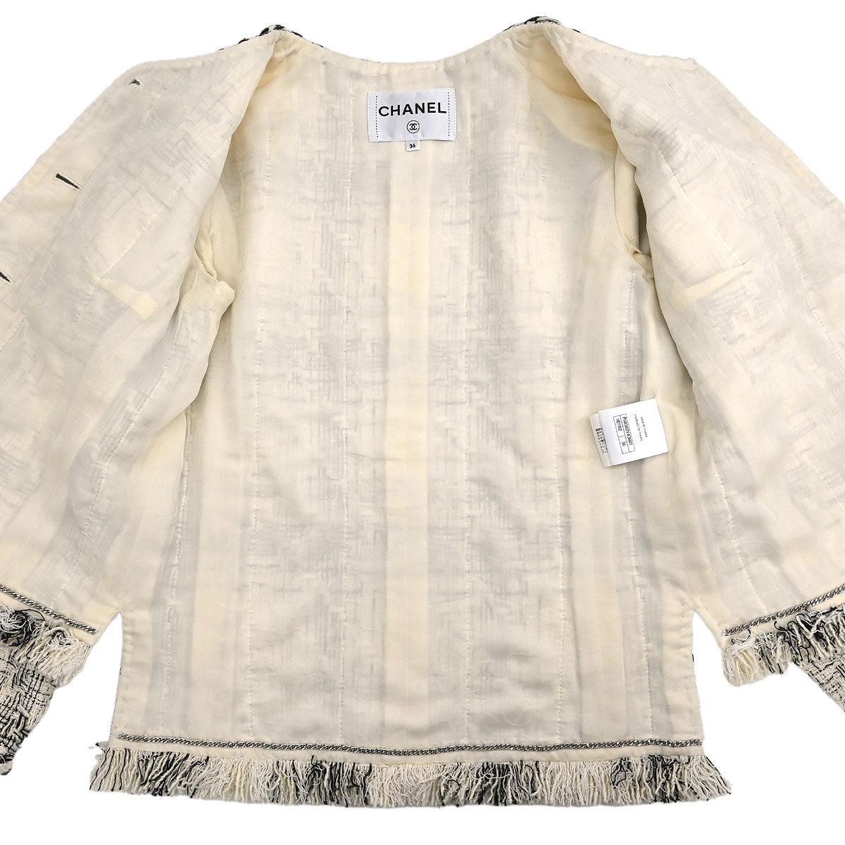 Chanel 2018 Colorless Jacket White #36