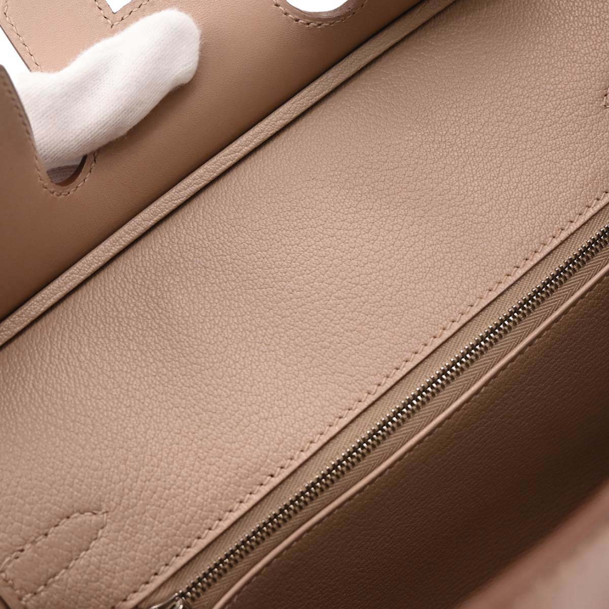 Hermes Argile Tadelakt Guilloche Birkin 25 Handbag