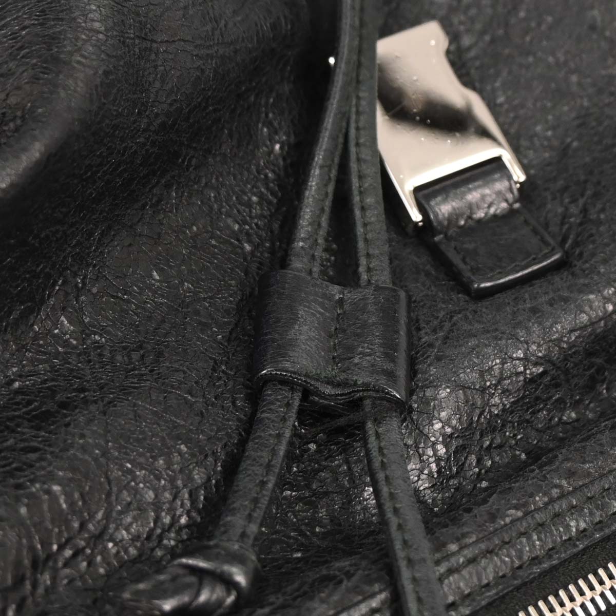 Balenciaga Black Leather Traveler Backpack