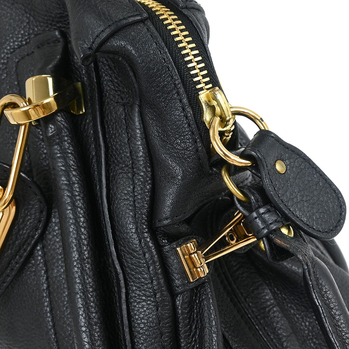 Chloe Black Paraty 2way Shoulder Handbag