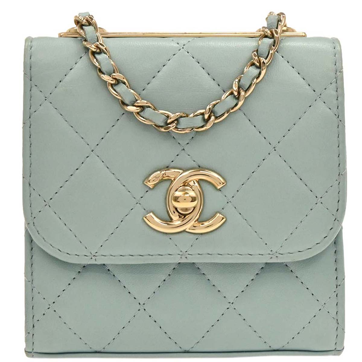 Chanel Light Blue Lambskin Trendy CC Shoulder Bag