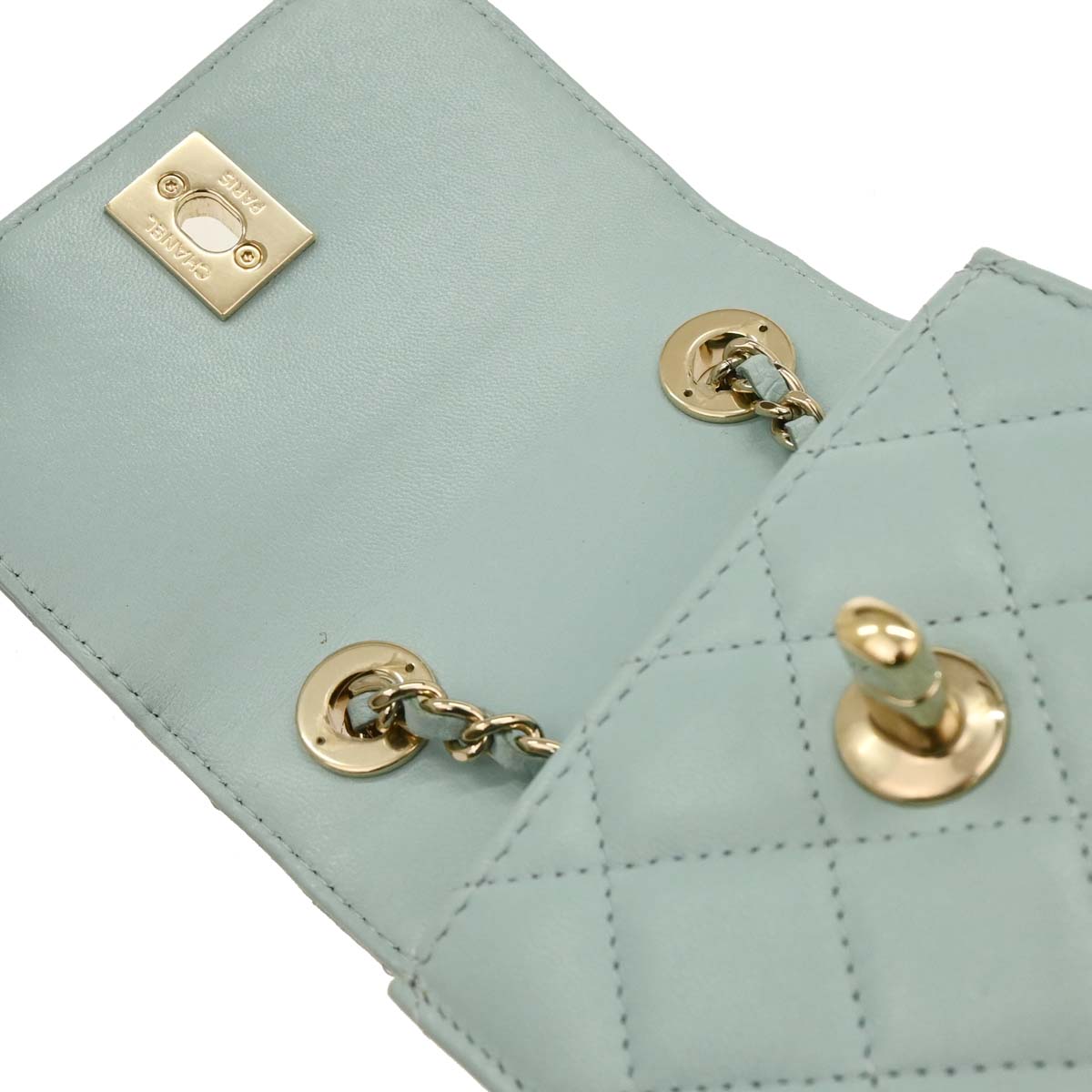 Chanel Light Blue Lambskin Trendy CC Shoulder Bag