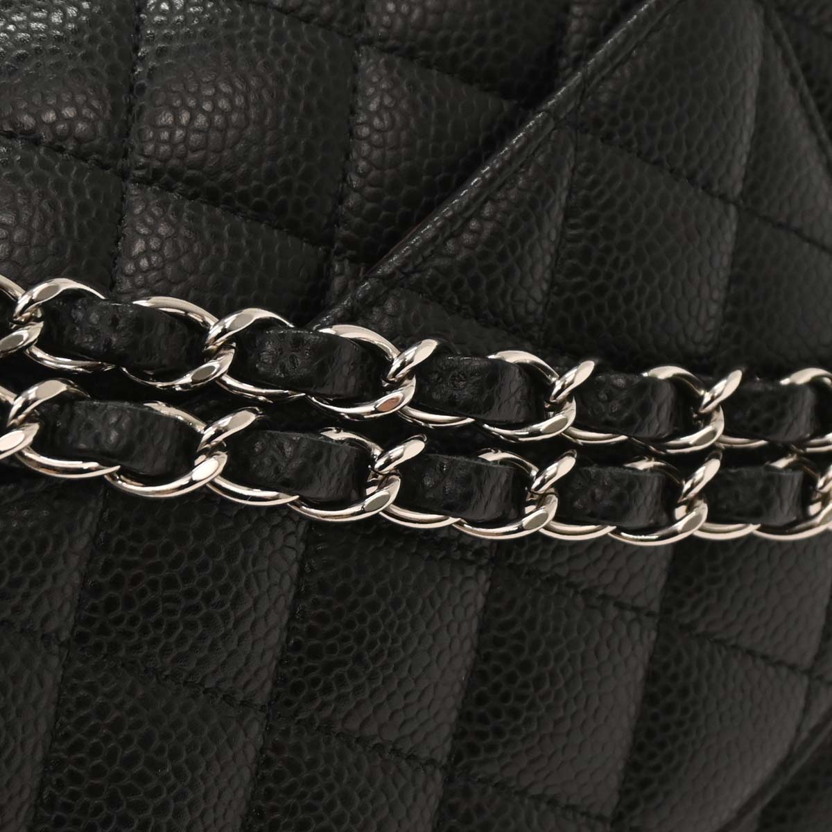 Chanel 2019 Black Caviar Medium Classic Double Flap Shoulder Bag
