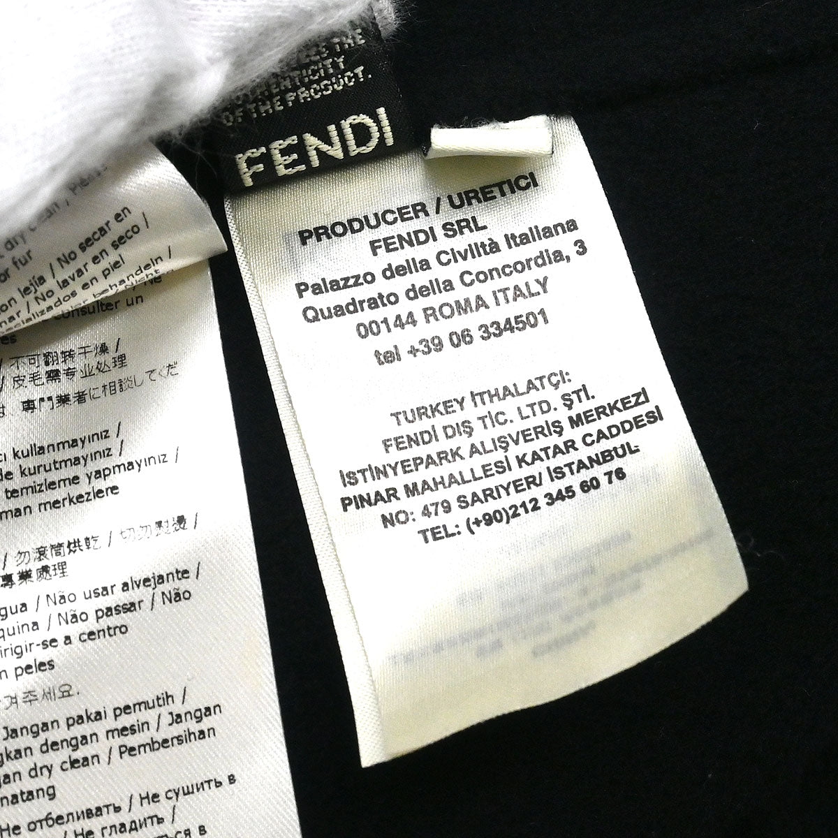 Fendi * Collarless Single Breasted Coat Black #36