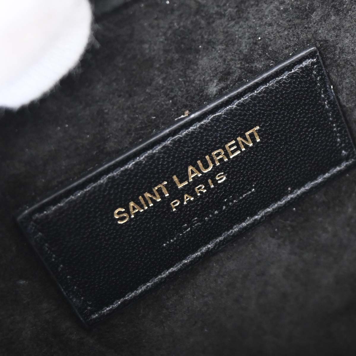 Saint Laurent Black Leather Love Heart Shoulder Bag