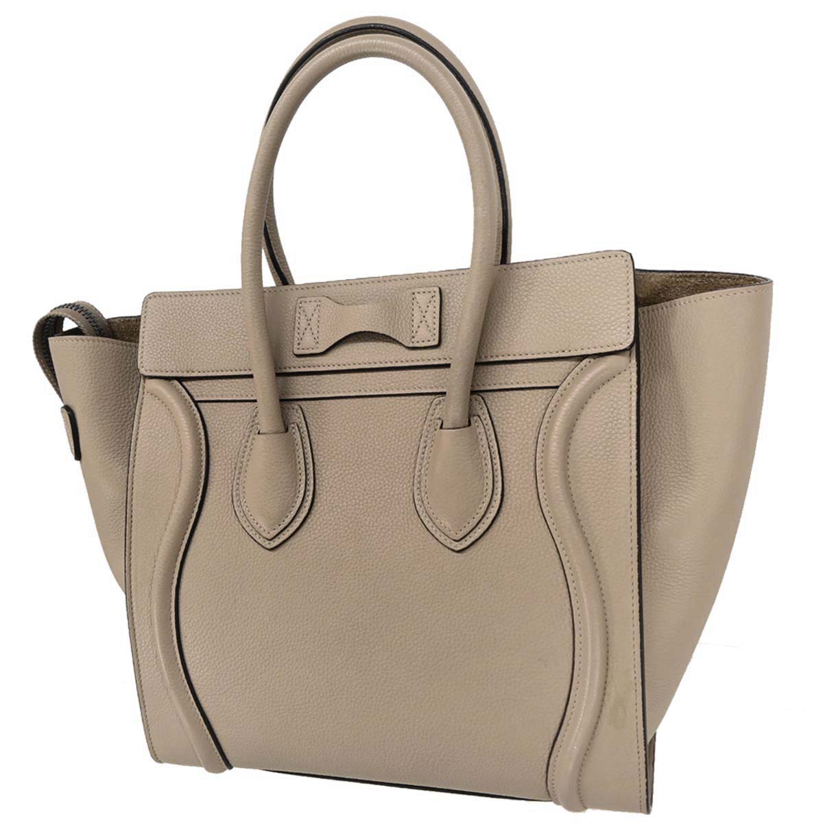 Celine Beige Luggage Micro Tote Handbag