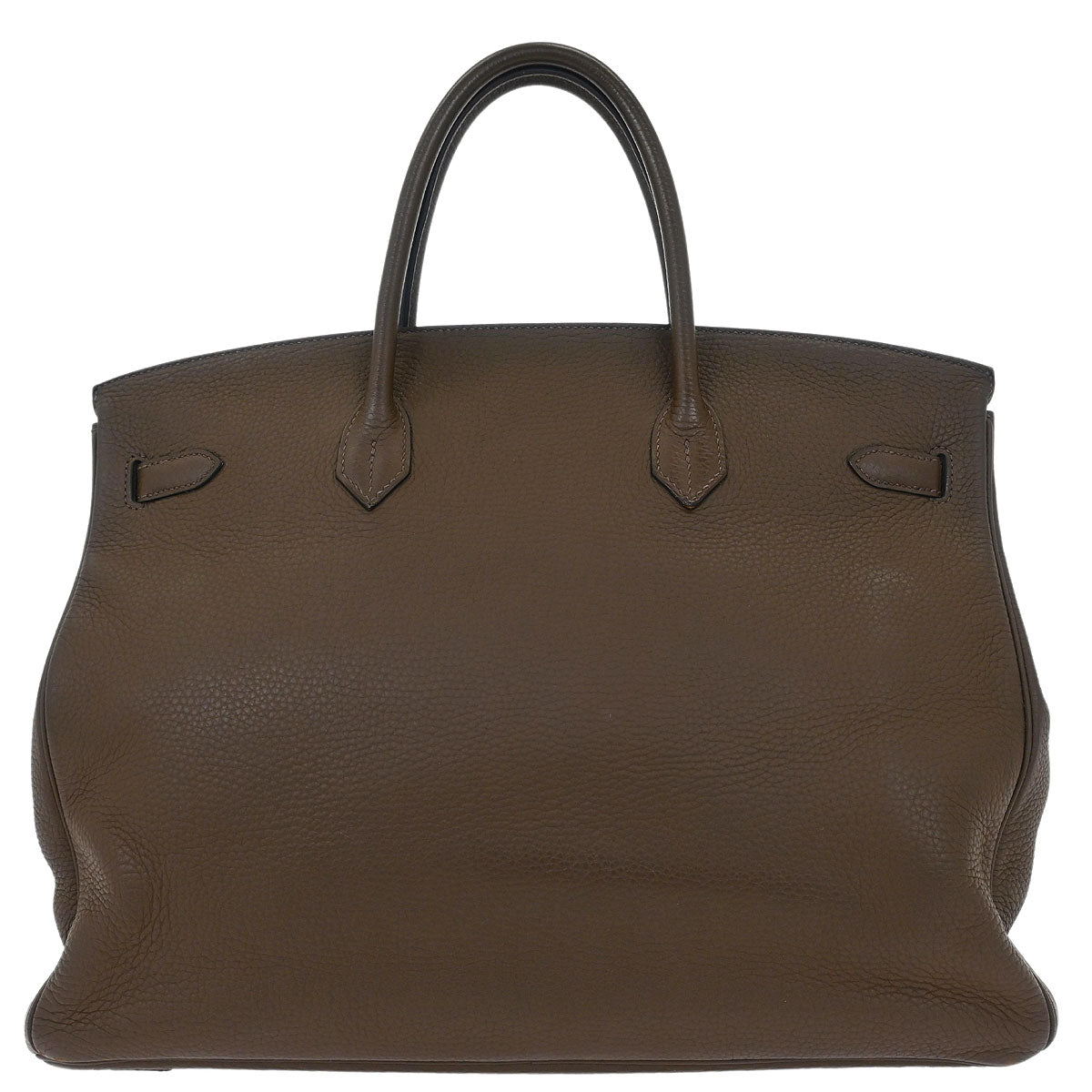 Hermes Taupe Gray Taurillon Clemence Birkin 40 Handbag