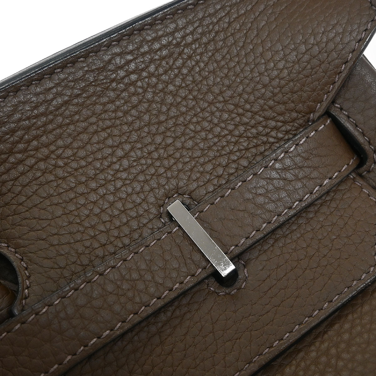 Hermes Taupe Gray Taurillon Clemence Birkin 40 Handbag