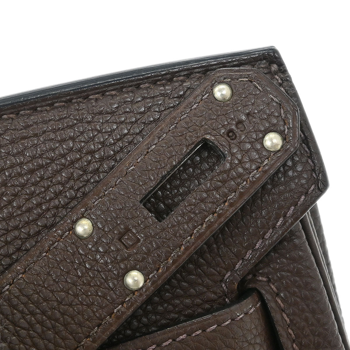 Hermes Chocolat Togo JPG Shoulder Birkin Handbag