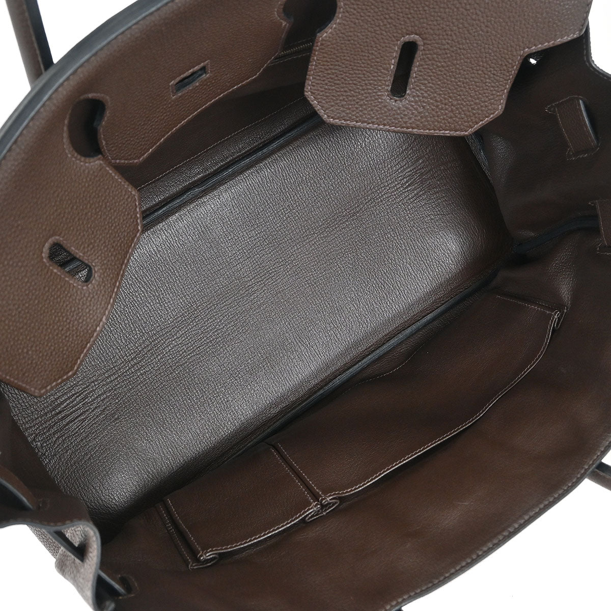 Hermes Chocolat Togo JPG Shoulder Birkin Handbag