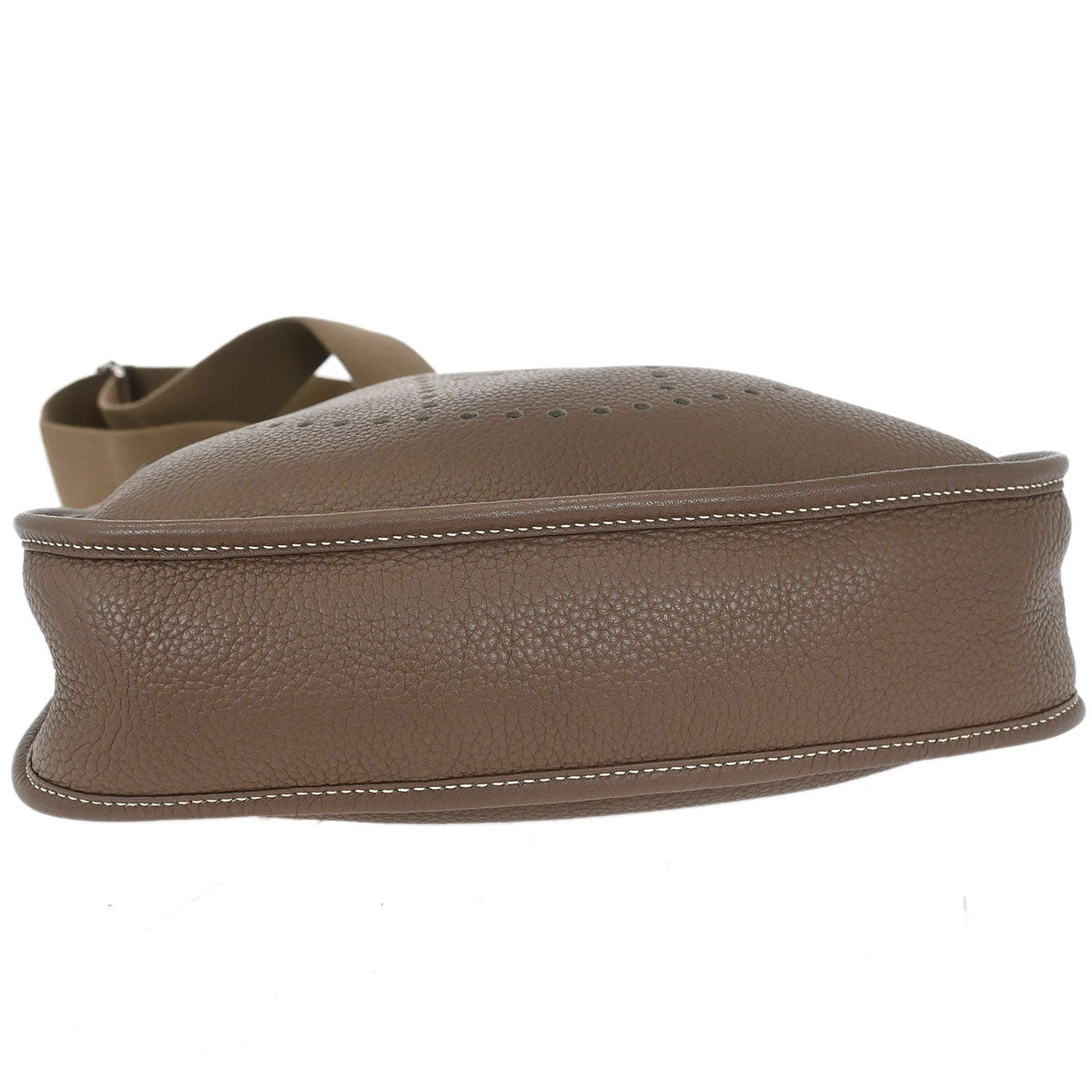 Hermes Etoupe Taurillon Clemence Evelyne 3 29 PM Shoulder Bag