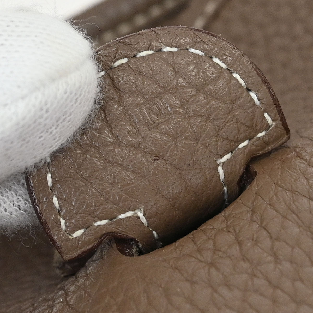 Hermes Etoupe Taurillon Clemence Evelyne 3 29 PM Shoulder Bag