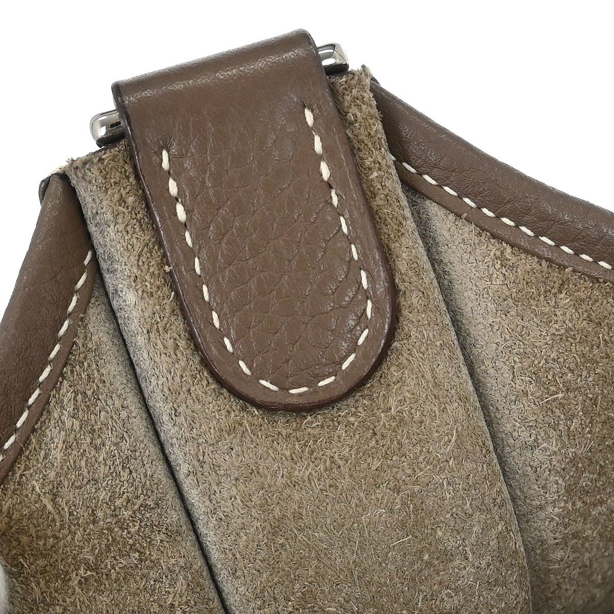 Hermes Etoupe Taurillon Clemence Evelyne 3 29 PM Shoulder Bag