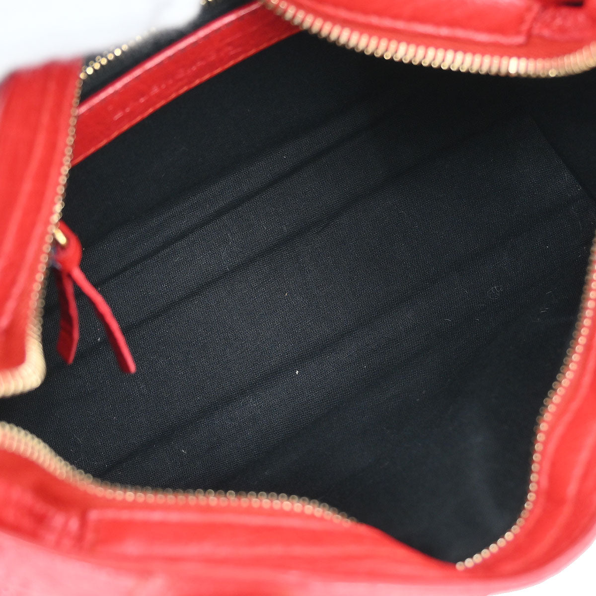 Balenciaga Red Classic Metallic Edge Mini City
