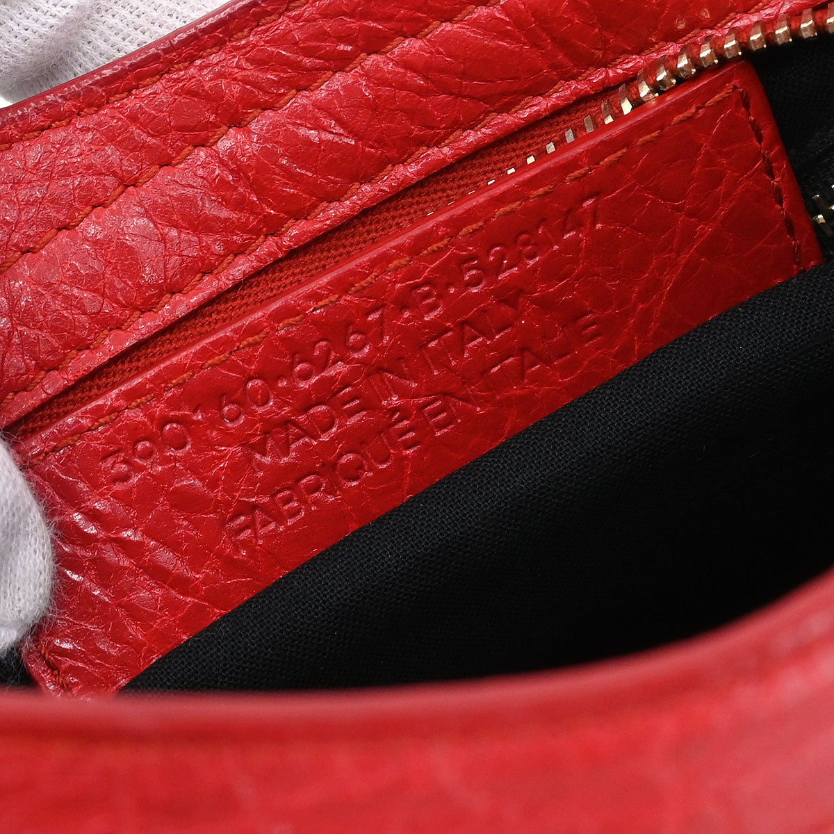 Balenciaga Red Classic Metallic Edge Mini City