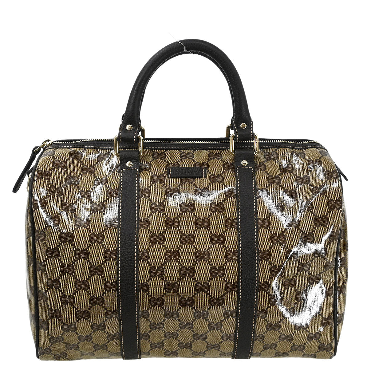 Gucci Brown GG Crystal Duffle Handbag