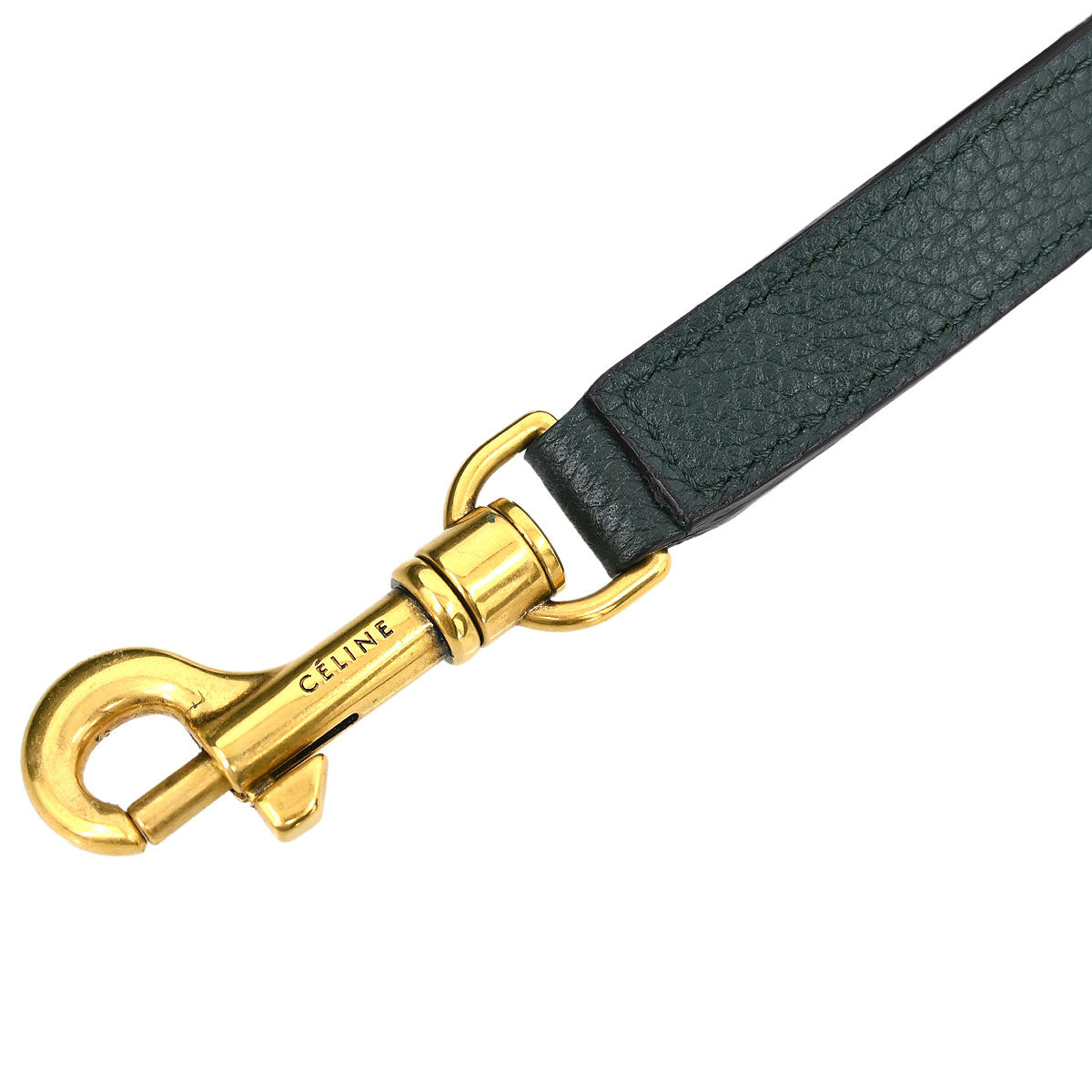 Celine Green Leather Nano Luggage 2way Shoulder Tote Bag