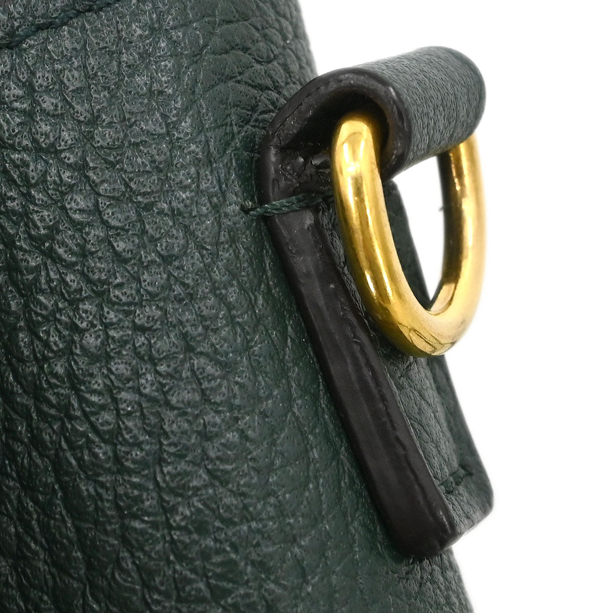 Celine Green Leather Nano Luggage 2way Shoulder Tote Bag