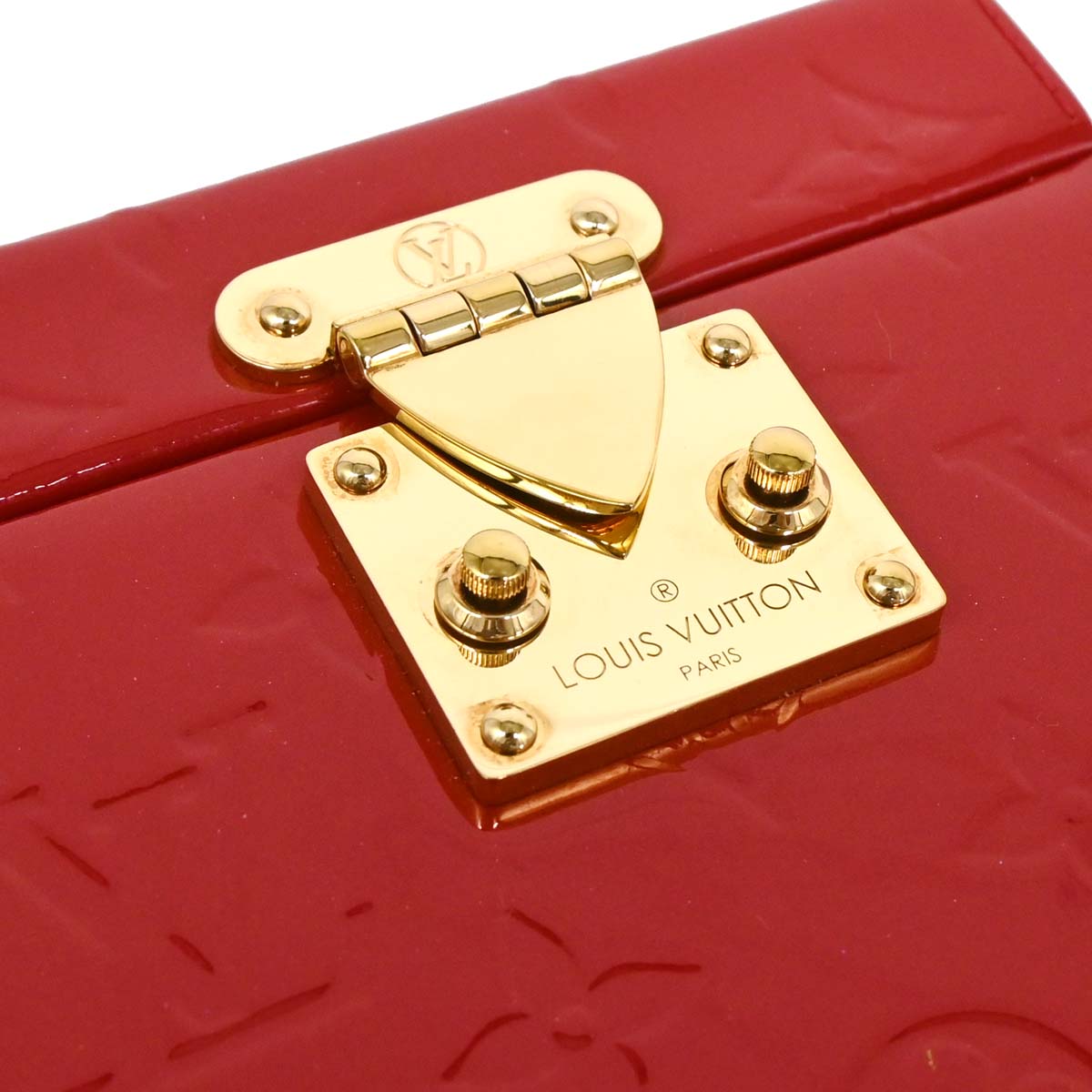 Louis Vuitton Red Vernis Bleecker Box Handbag M52464
