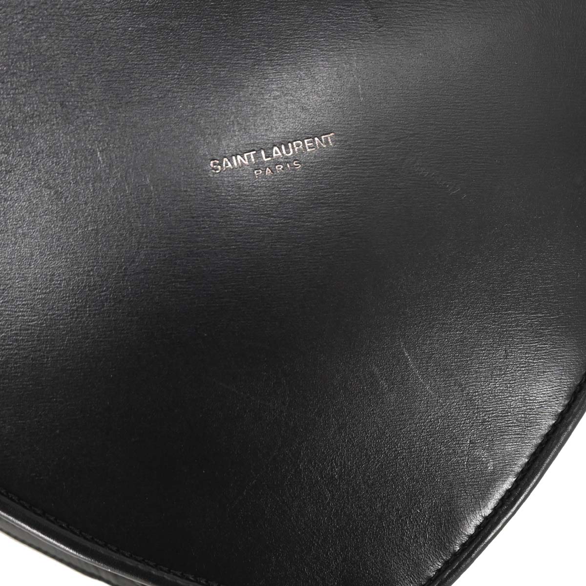 Saint Laurent Black Leather Heart Shoulder Bag