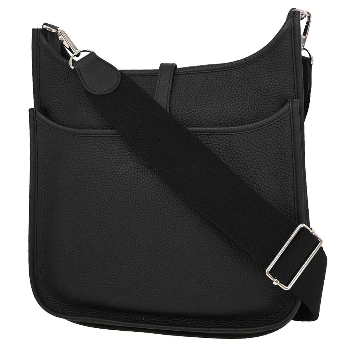 Hermes Black Taurillon Clemence Evelyne 3 29 PM Shoulder Bag