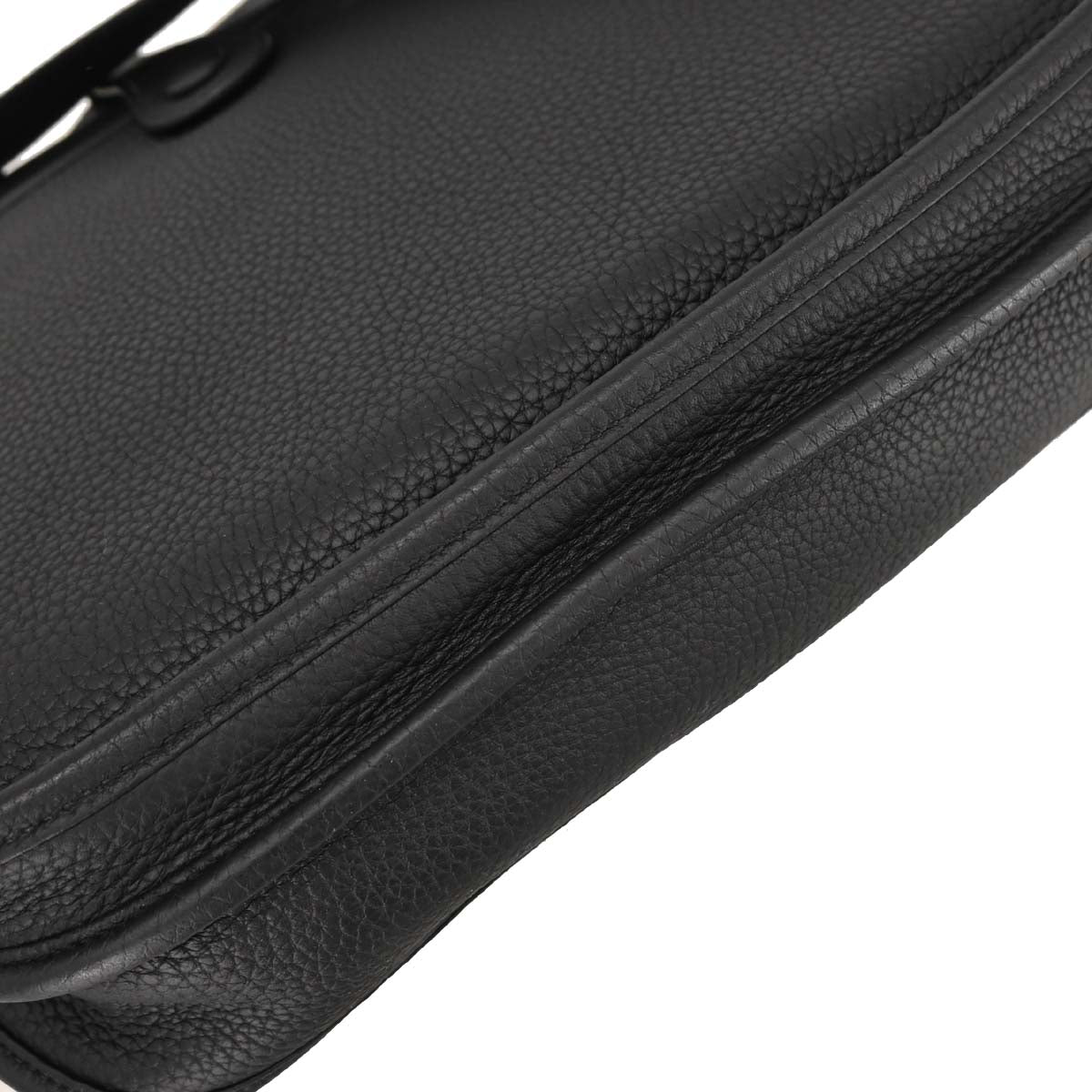 Hermes Black Taurillon Clemence Evelyne 3 29 PM Shoulder Bag