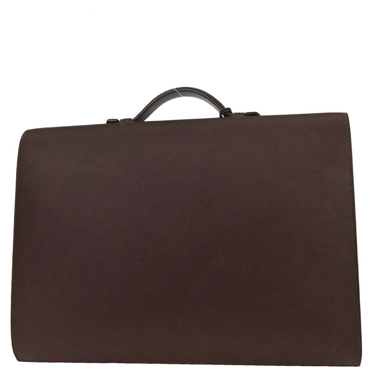 Hermes Chocolat Chamonix Sac a Depeches 38 Handbag