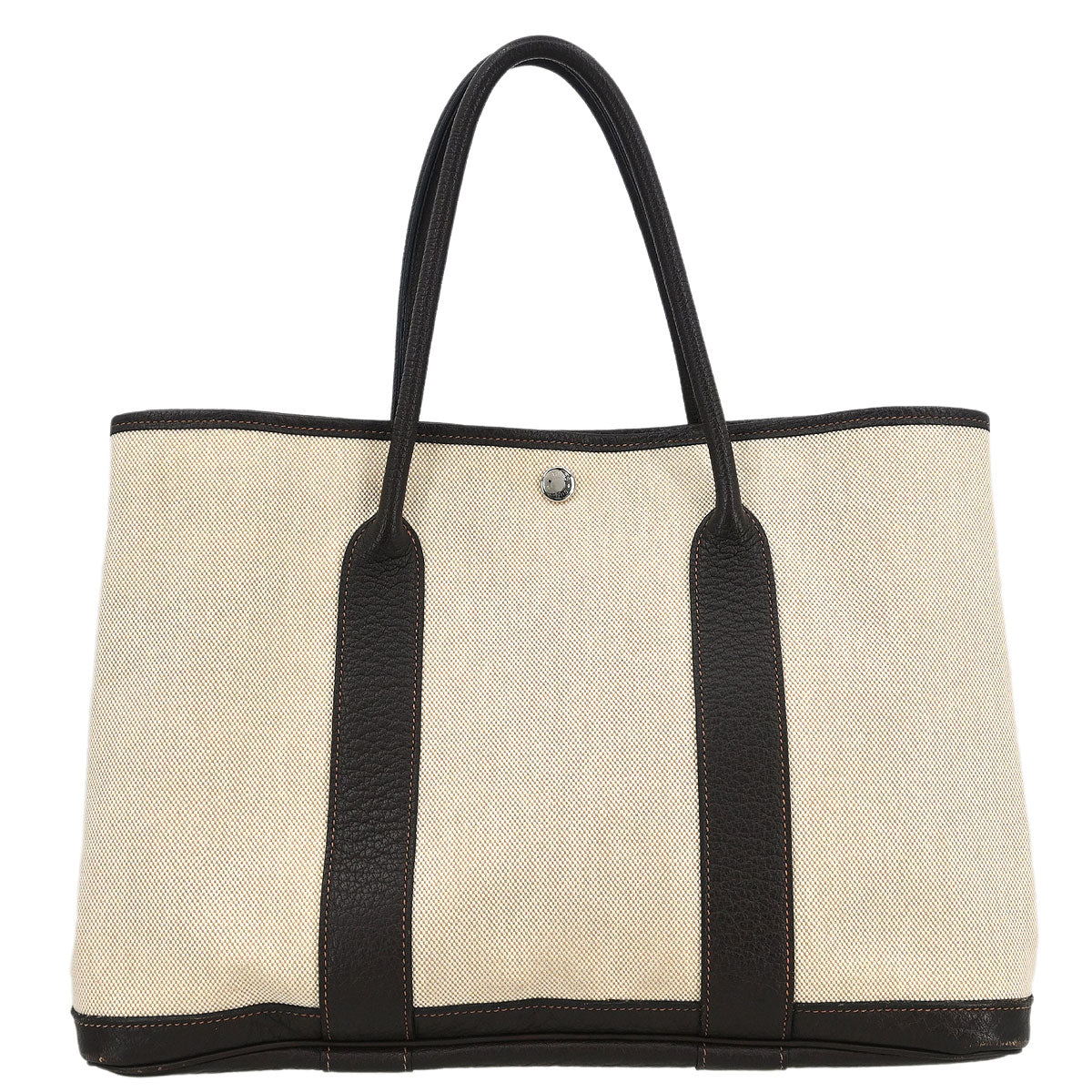 Hermes Beige Toile H Buffalo Garden Party 36 PM Tote Bag