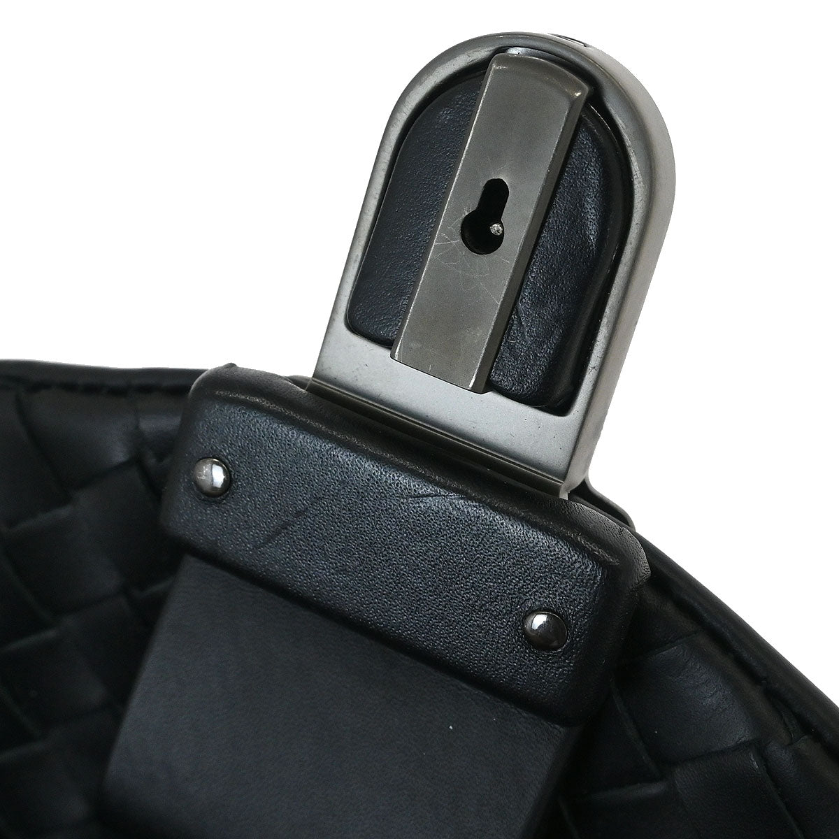 Bottega Veneta Black Calfskin Intrecciato Briefcase Handbag