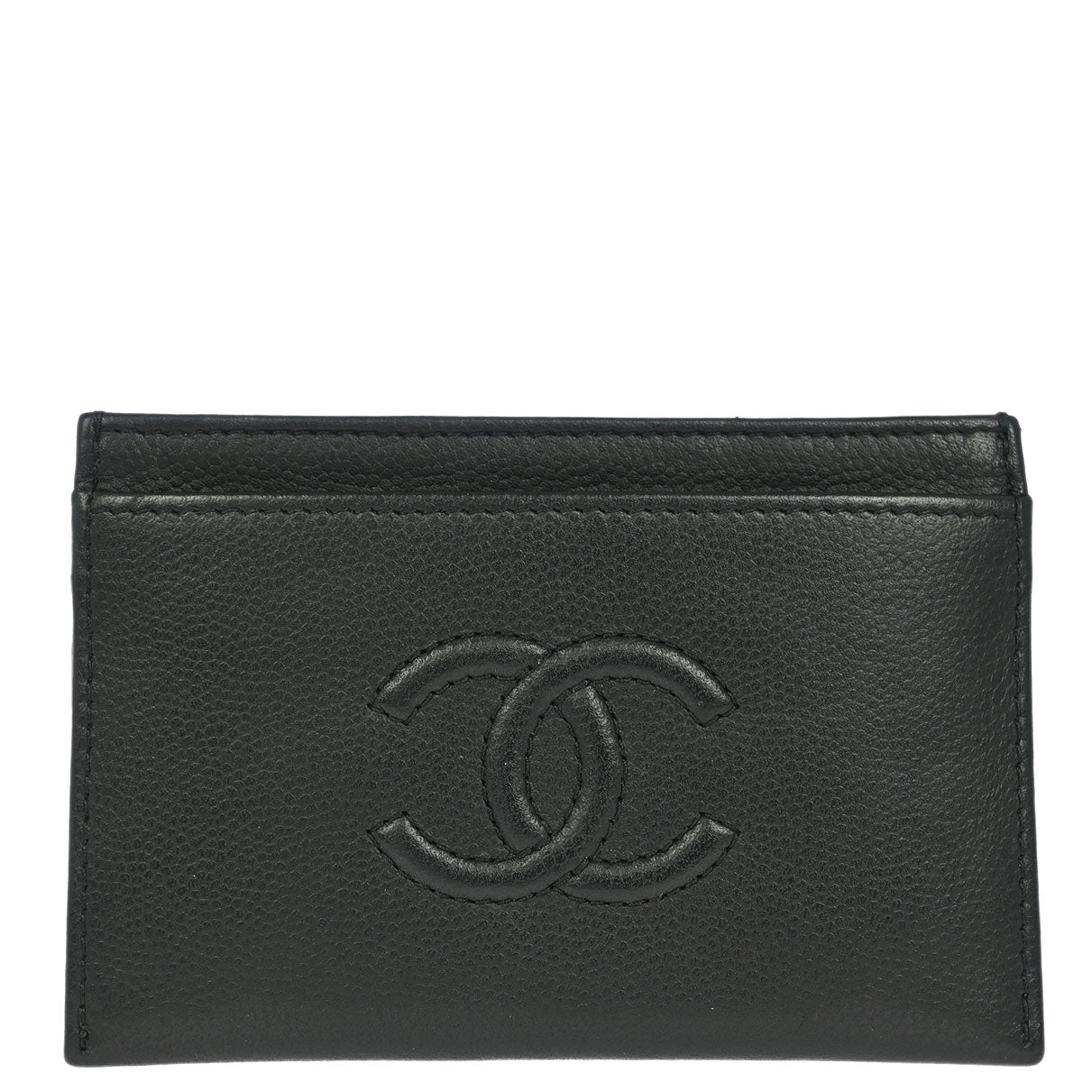 Chanel 2017-2018 Black Caviar Cardholder Small Good