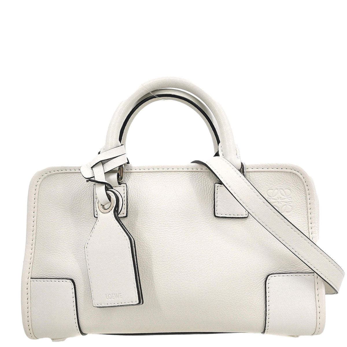 Loewe White Amazona 23 Handbag