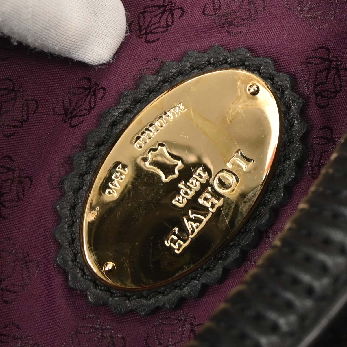 Loewe Black Lambskin Nappa Aire Tote Bag