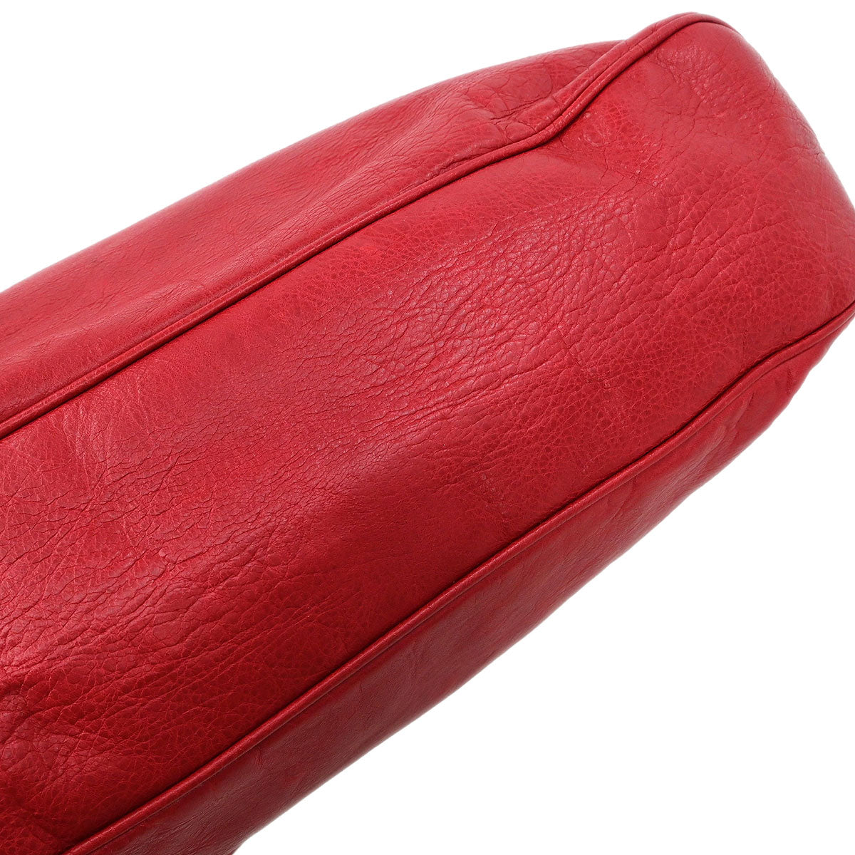 Balenciaga Red Lambskin Tote Bag