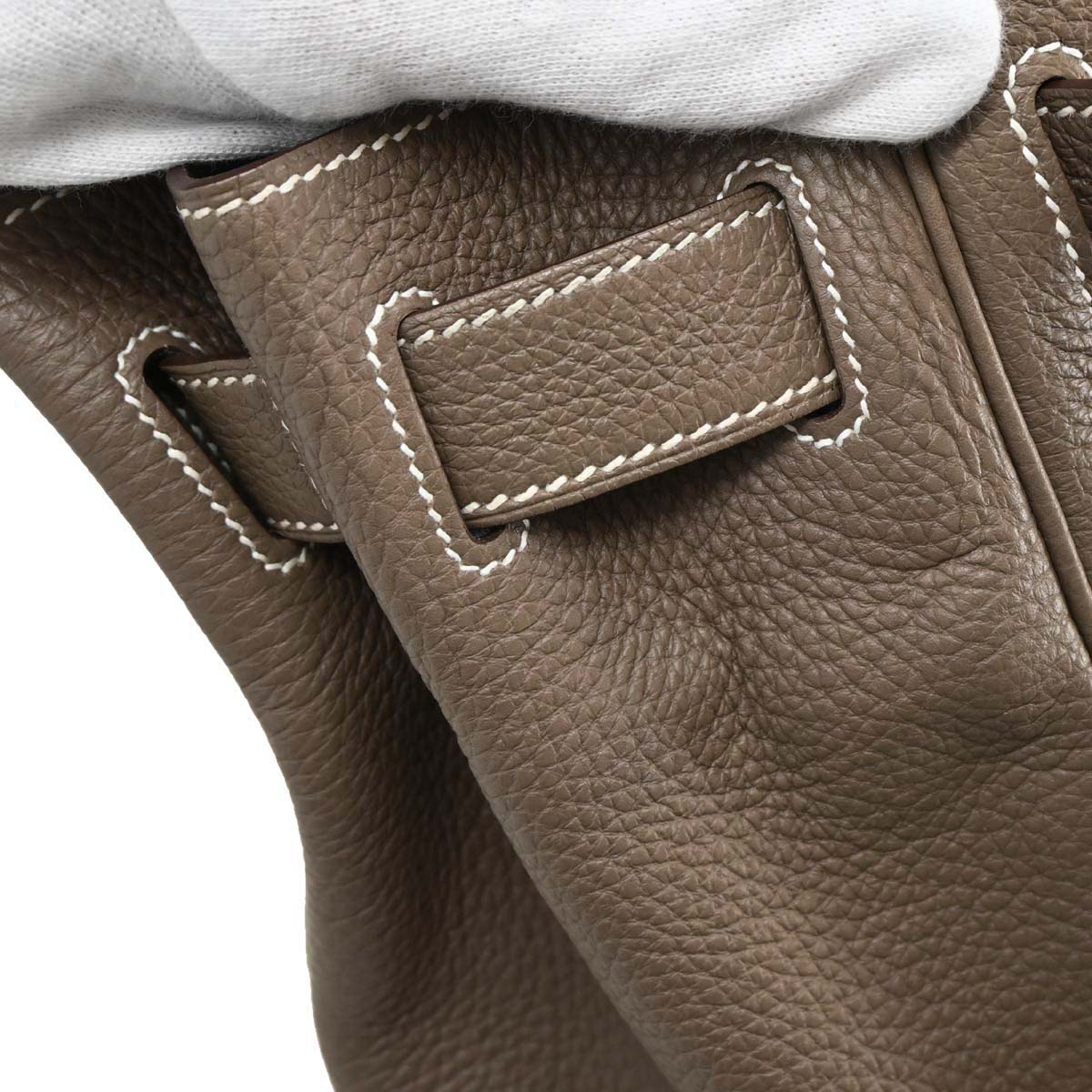 Hermes Etoupe Gray Togo Kelly 40 Retourne 2way Shoulder Handbag