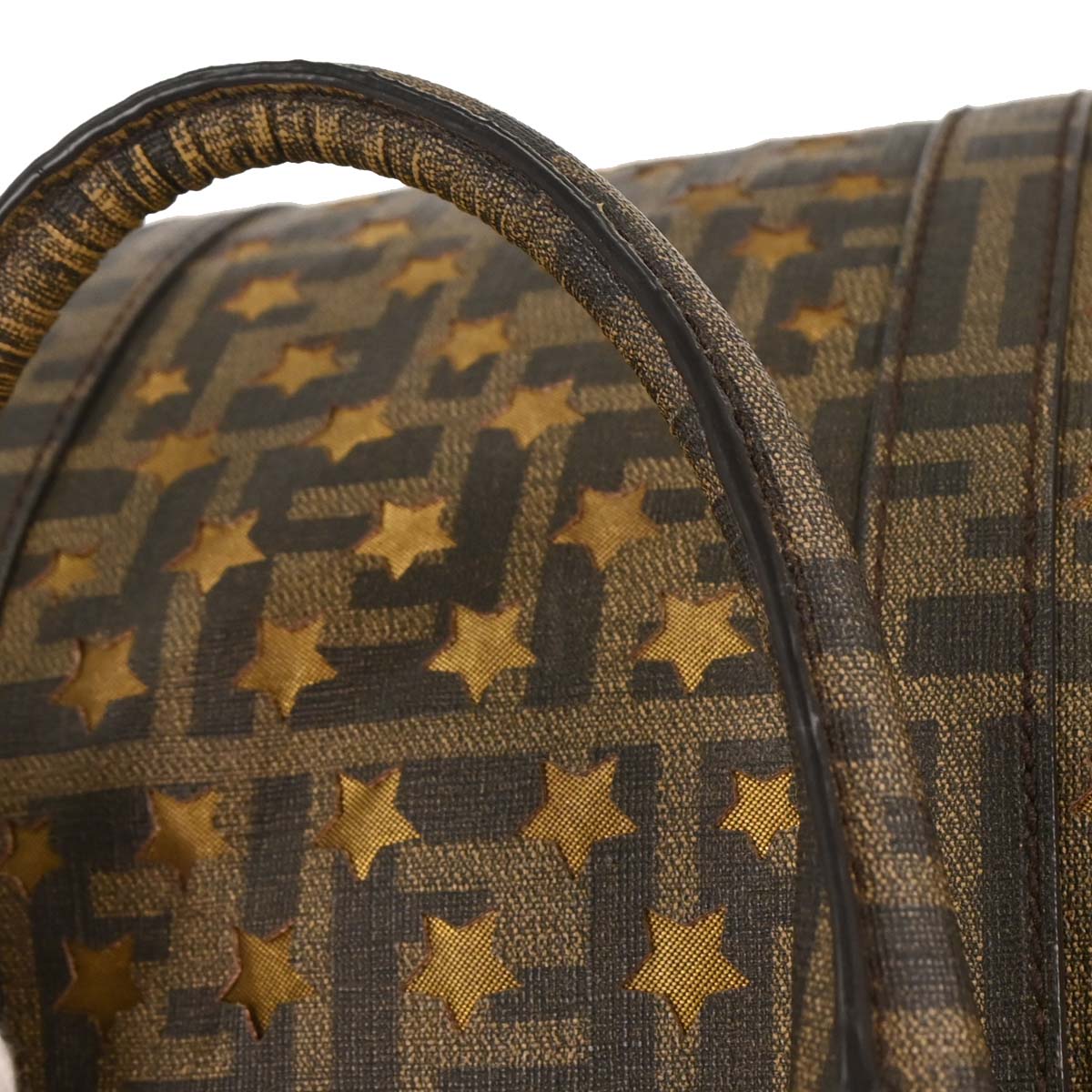 Fendi Brown PVC Zucca Mesh Handbag